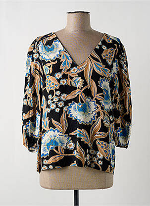Bluză imprimeu floral mâneci 3/4 negru VERO MODA femeie