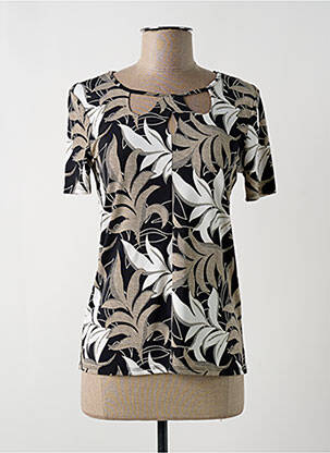 Top elasticitate mâneci scurte negru DIANE LAURY femeie