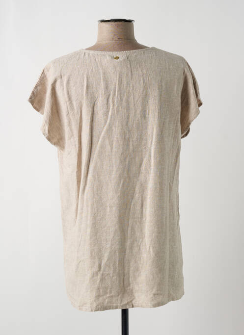 Tunică mâneci scurte bej ÉTYMOLOGIE femeie