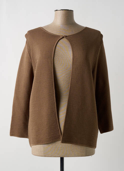 Vestă cu mâneci lungi maro BLUOTRE femeie