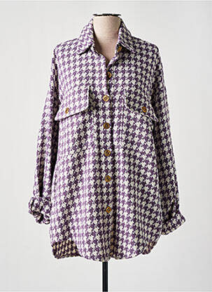 Jachete casual croială dreaptă violet ELLI WHITE femeie