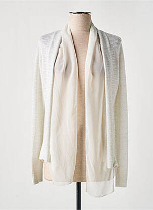 Vestă cu mâneci lungi alb AKELA KEY femeie