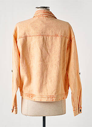 Jachete casual buzunare portocalie K-DESIGN femeie