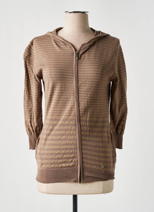 Vestă cu mâneci lungi maro LPB femeie