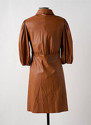 Rochie midi mâneci 3/4 mâneci 3/4 maro ESQUALO femeie