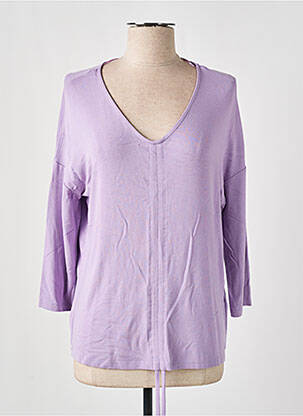 Top țesătură jersey mâneci 3/4 violet STREET ONE femeie