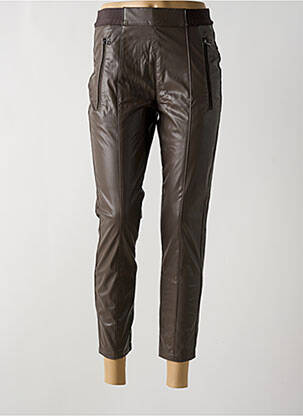Pantalon 7/8 talie elastică mărime normală maro STREET ONE femeie