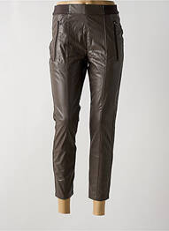 Pantalon 7/8 talie elastică mărime normală maro STREET ONE femme