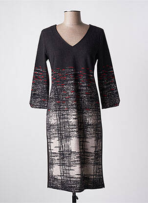Rochie midi mâneci 3/4 mâneci 3/4 gri LA FEE MARABOUTEE femeie