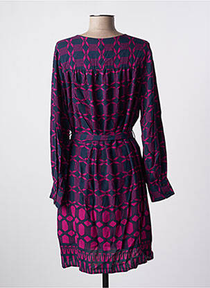 Rochie midi croială fluidă mâneci lungi violet LA FEE MARABOUTEE femeie