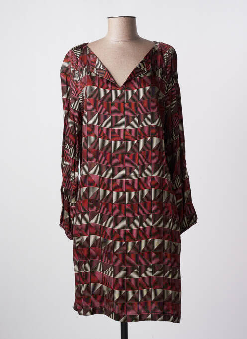 Rochie midi mâneci lungi mâneci lungi maro LA FÉE ATELIER BY LA FÉE MARABOUTÉE femme