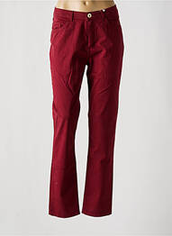 Pantalon slim țesătură poplin mărime normală roșu TBS femme