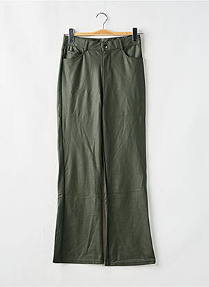 Pantalon evazat talie elastică talie înaltă verde CHERRY KOKO femeie