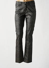 Pantalon slim țesătură acoperită talie înaltă gri KANOPE femme