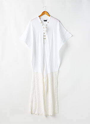 Salopetă-pantalon alb TENDANCE UNIQUE femeie