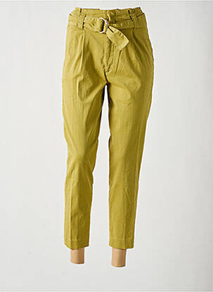 Pantalon 7/8 talie înaltă talie înaltă verde REIKO femeie