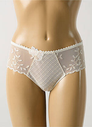 Shorty efect material satinat alb LOUISA BRACQ femeie