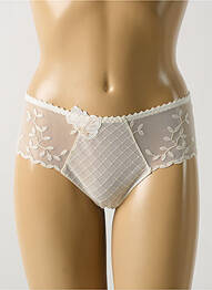 Shorty efect material satinat alb LOUISA BRACQ femeie