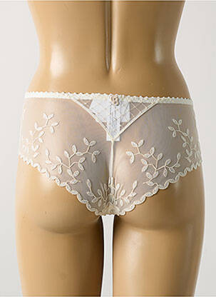 Shorty efect material satinat alb LOUISA BRACQ femeie