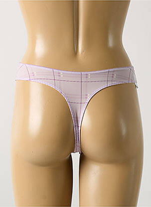 Tanga efect material satinat violet MARIE JO femeie