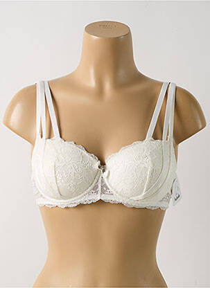 Sutien efect material satinat top sutien modelat alb AUBADE femeie