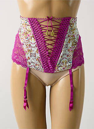 Corset/jartieră efect material satinat roz AUBADE femeie