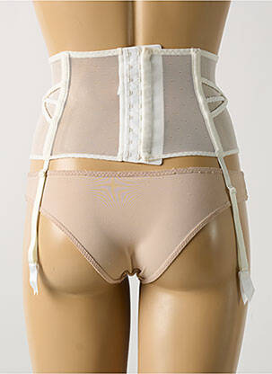 Corset/jartieră efect material satinat bej AUBADE femeie