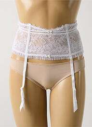 Corset/jartieră efect material satinat alb AUBADE femme
