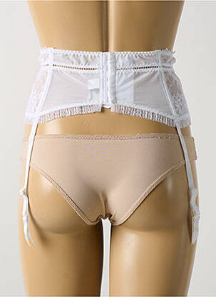Corset/jartieră efect material satinat alb AUBADE femeie
