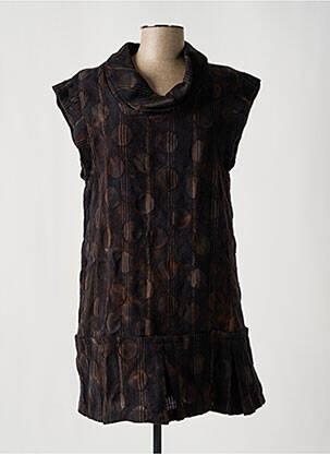 Rochie midi maro FLEUR DE SEL femeie