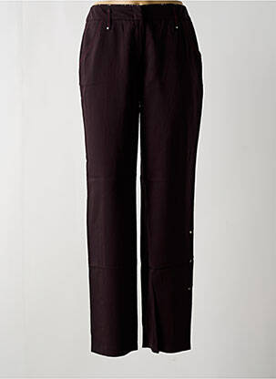 Pantalon drept țesătură crep talie înaltă violet MY WAY femeie