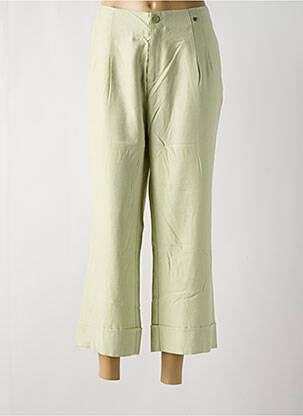 Pantalon 7/8 talie cu cleme mărime normală verde SURKANA femeie