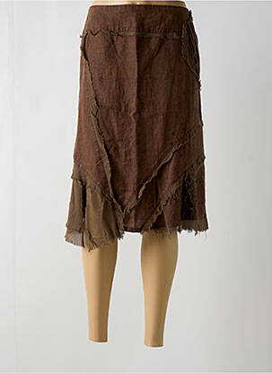 Fustă midi maro UPC'T femeie