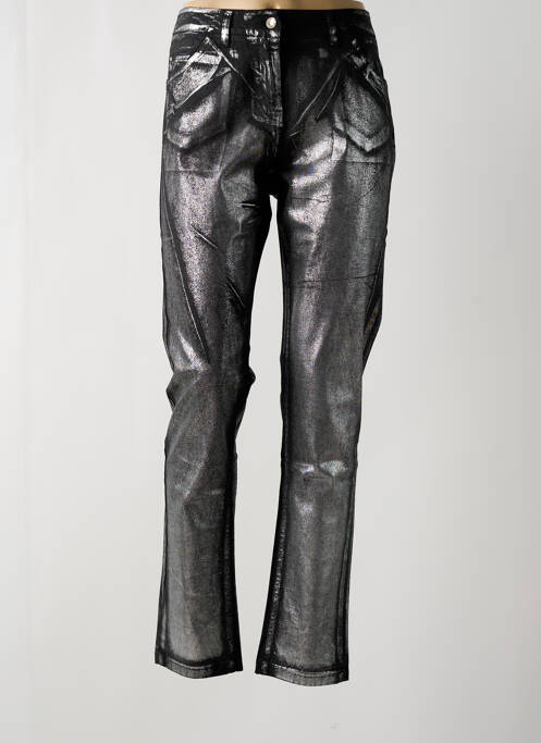 Pantalon slim argintiu POUSSIERE D'ETOLE femeie