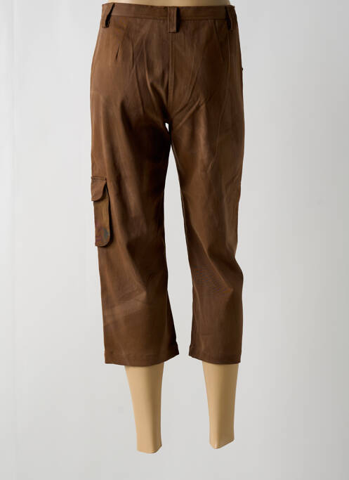 Pantalon trei sferturi maro COCO MENTHE femeie