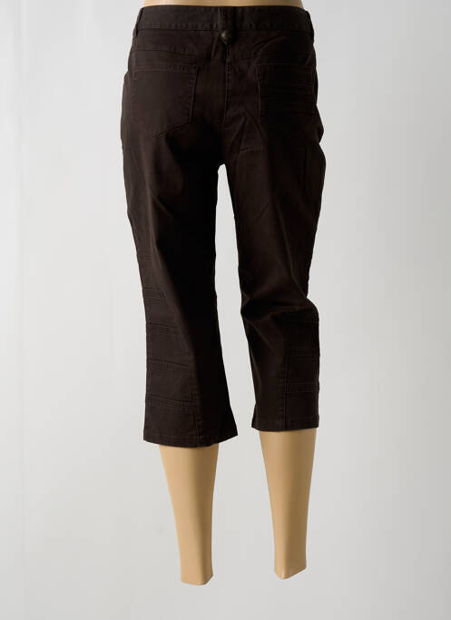 Pantalon trei sferturi maro FLEUR DE SEL femeie