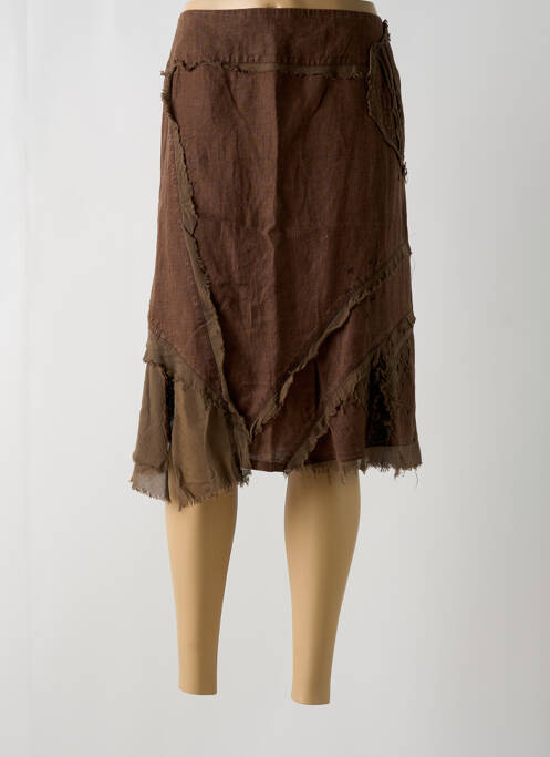 Fustă midi maro UPC'T femeie