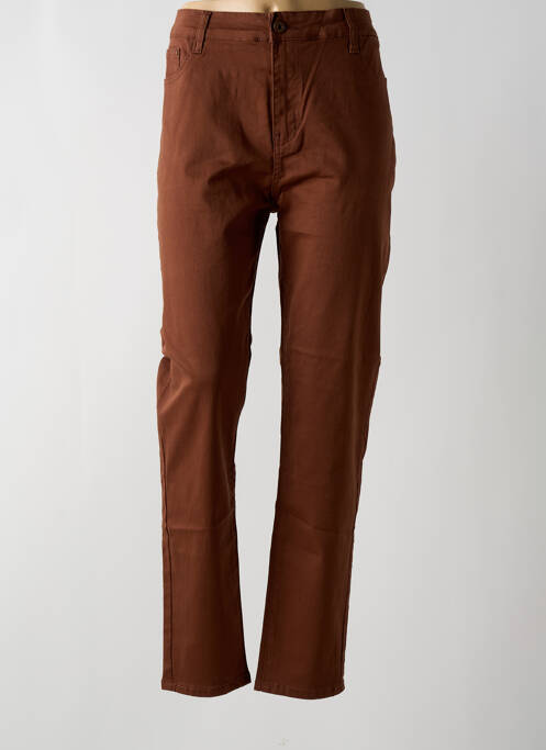 Blugi cu croială slim maro VOGGO femeie