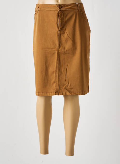 Fustă midi bej TBS femeie