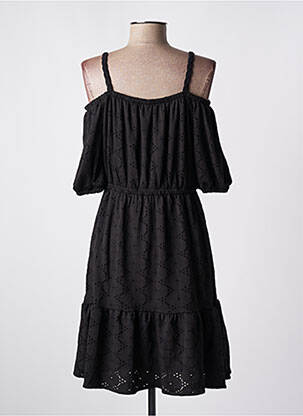 Rochie midi mâneci scurte mâneci scurte negru TIFFOSI femeie
