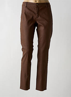 Pantalon chino maro HAPPY femeie