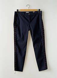 Pantalon chino broderie galoni laterali mărime normală albastru HAPPY femeie