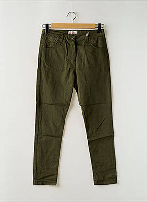 Pantalon slim țesătură poplin mărime normală verde BANDITAS FROM MARSEILLE femeie