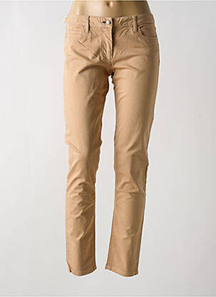 Pantalon slim talie joasă talie joasă bej WAS femeie