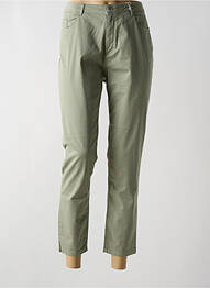 Pantalon 7/8 țesătură poplin mărime normală verde TBS femme