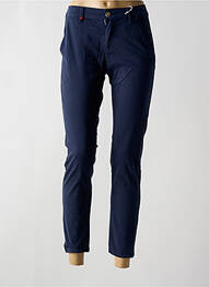 Pantalon chino țesătură poplin mărime normală albastru F.A.M. femme