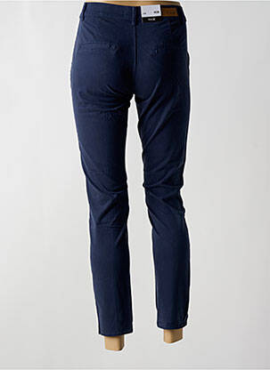 Pantalon chino țesătură poplin mărime normală albastru F.A.M. femeie