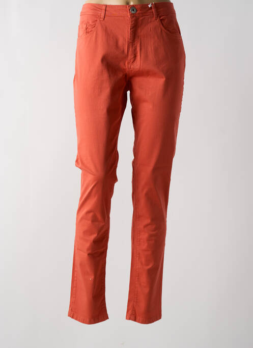 Blugi cu croială slim portocaliu închis TBS femeie