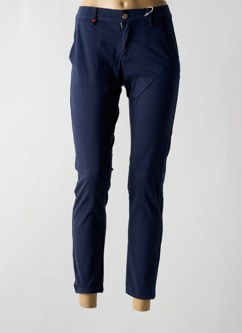 Pantalon chino albastru F.A.M. femeie