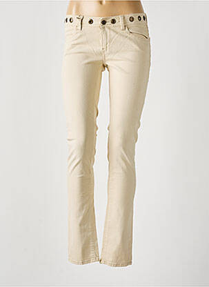 Blugi cu croială slim bej SCHOOL RAG femeie